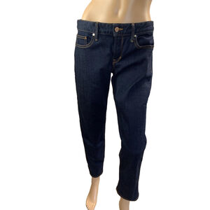 Gap Womens Jeans Size 28 Dark Blue Denim Cropped Straight Leg Preppy Y2K‎ Casual